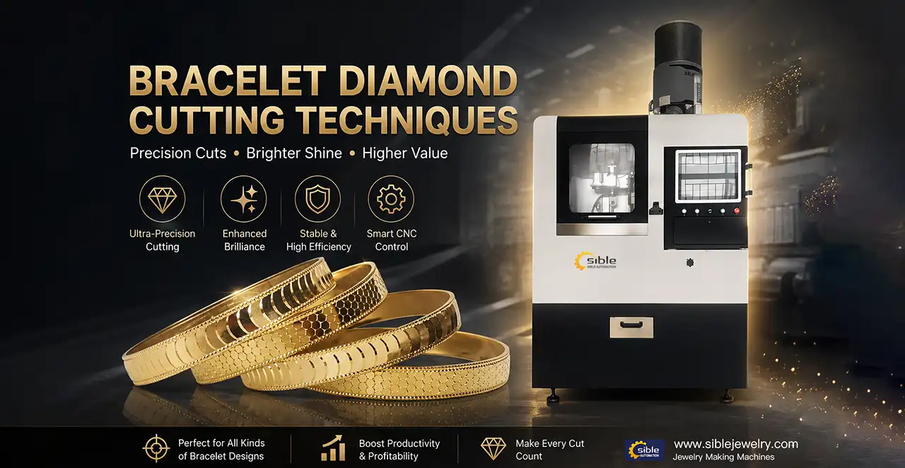 Learn bracelet diamond cutting techniques for bangles, chains, and cuffs. Covers cutting patterns, material behavior, tool selection, and production workfl