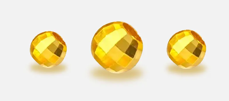 Bộ sưu tập các mẫu hạt trang sức kim loại với họa tiết cắt kim cương đa dạng: 
hình tròn, hình oval, hình trụ - 
hỗ trợ gia công trên vàng, bạc, đồng với độ chính xác CNC cao